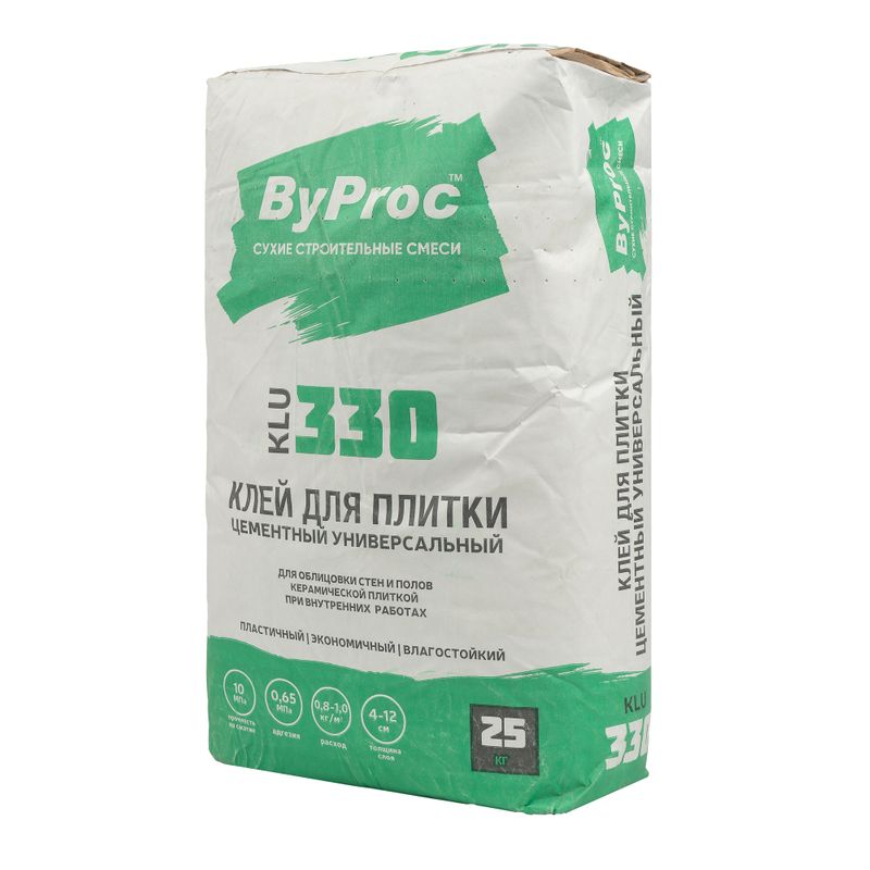 Клей для плитки ByProc KLU-330, 25 кг