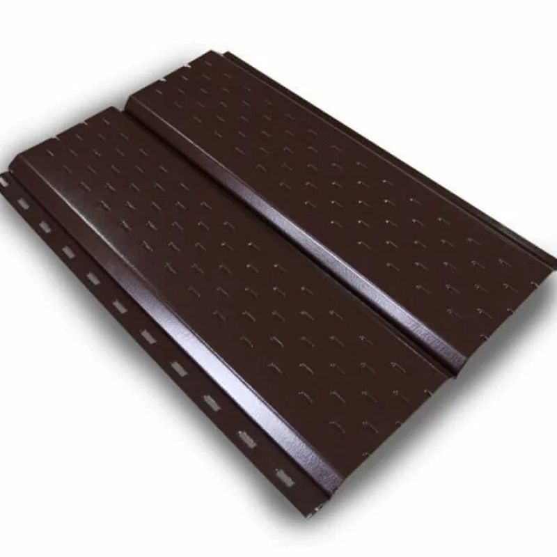 Софит металлический Lбрус коричневый шоколад 15х240(264) мм
