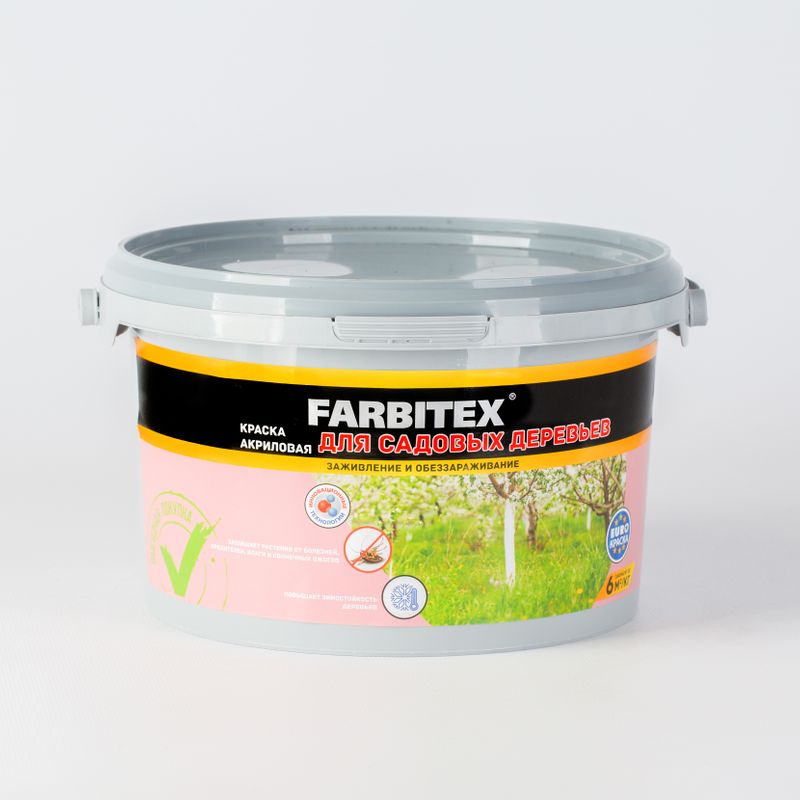 Краска для защиты деревьев FARBITEX белая 3 кг