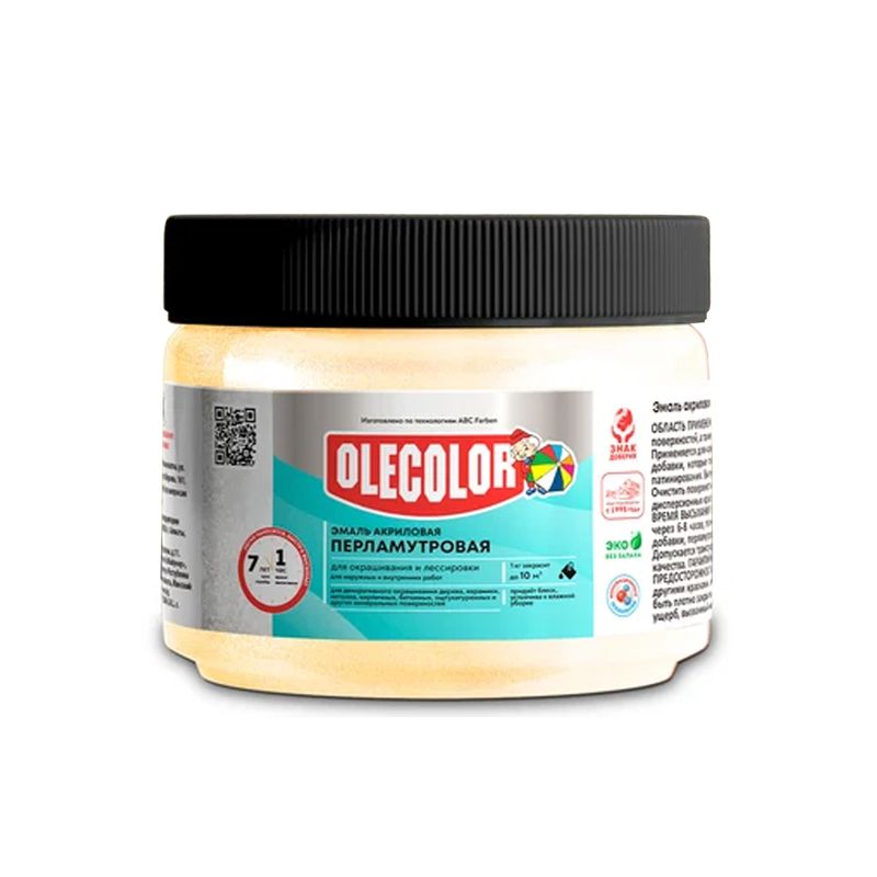 Эмаль акриловая Olecolor золотой жемчуг полуматовая 0,1кг