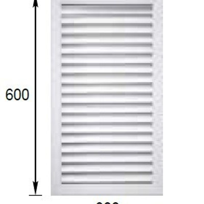 Решетка радиаторная 600х300 бел. вертикальная