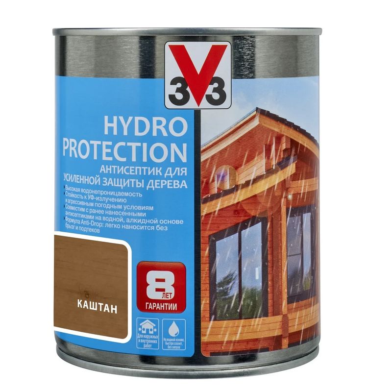 Антисептик для дерева Hydro Protection Каштан 0,9л
