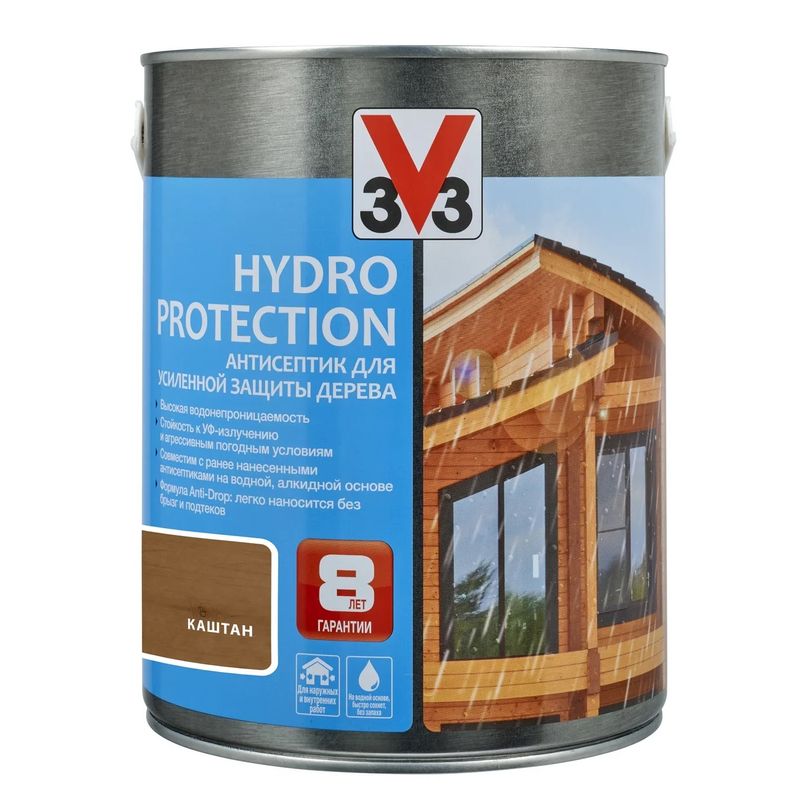 Антисептик для дерева Hydro Protection Каштан 2,5л