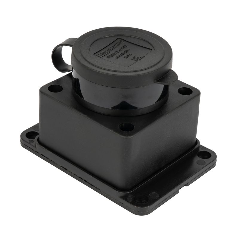 Розетка настенная с заглушкой каучук 1Р+РЕ 16А 250В IP44