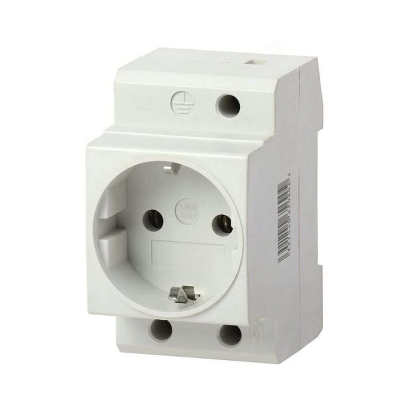 Розетка силовая с заземлением на DIN-рейку IEK