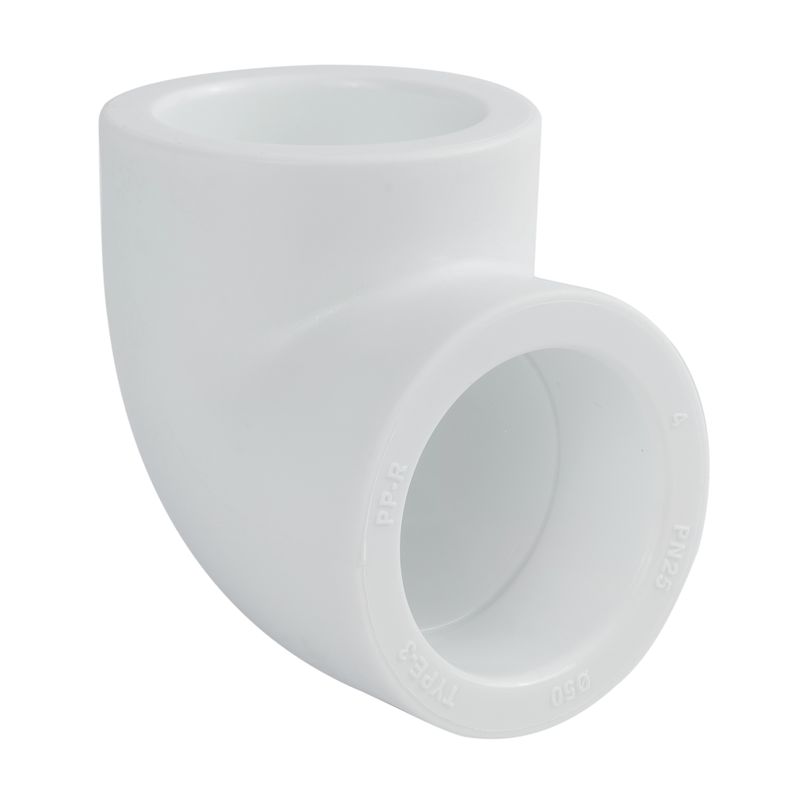 Угольник полипропиленовый 50мм 90° соединительный RTP