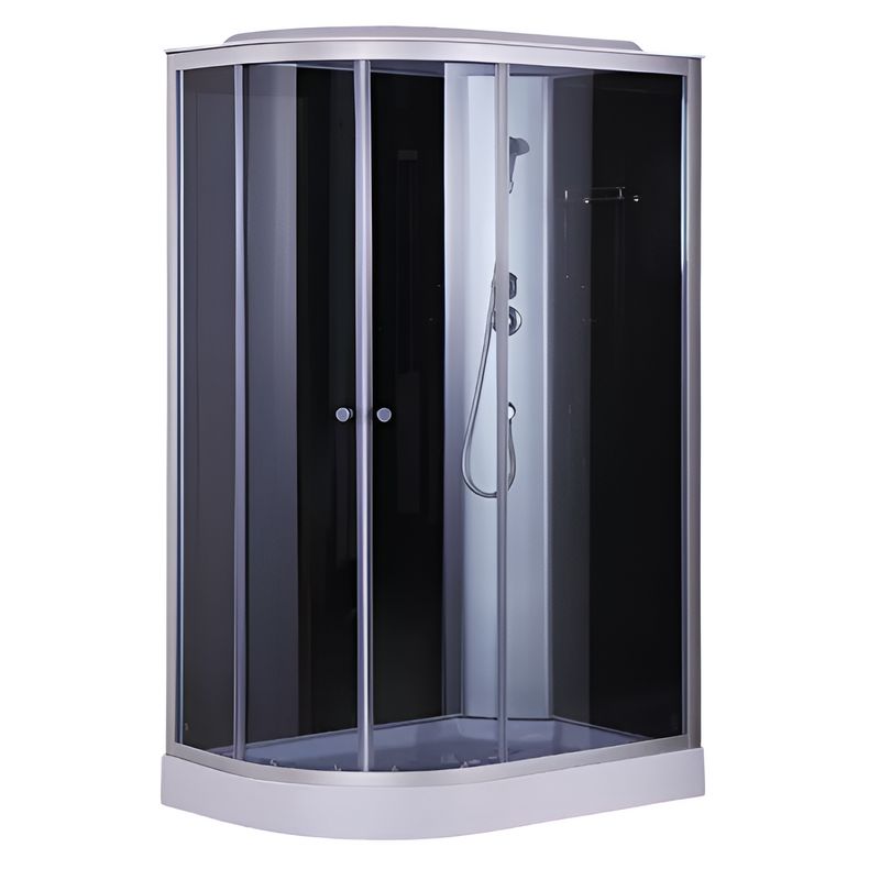 Душевая кабина Comforty правая низкий поддон 120х80см стекло тонированное 4мм