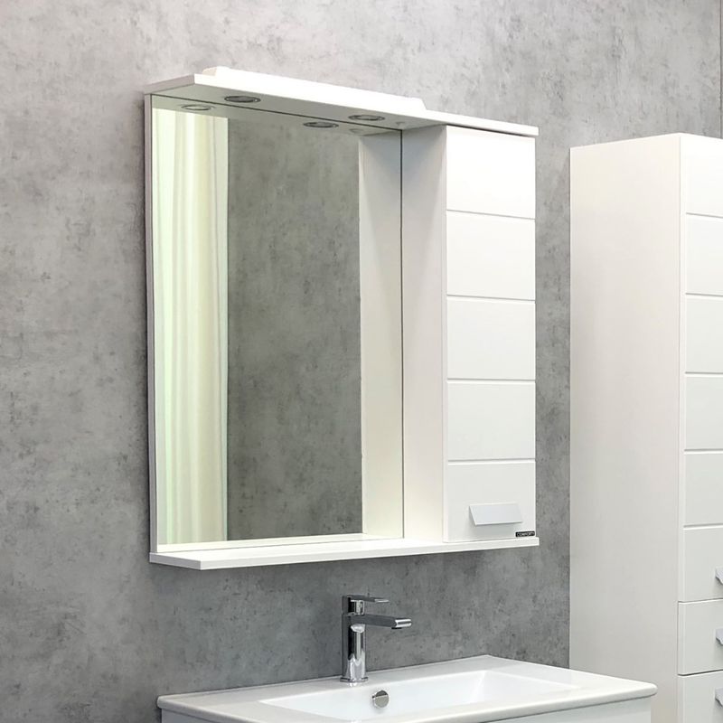 Зеркало-шкаф Comforty Модена 90М белый 00-00001641CF