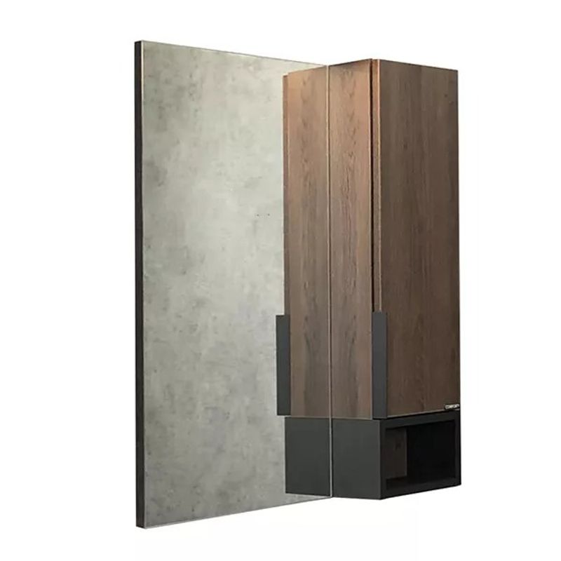 Зеркало шкаф Comforty Франкфурт 75 дуб шоколадно коричневый