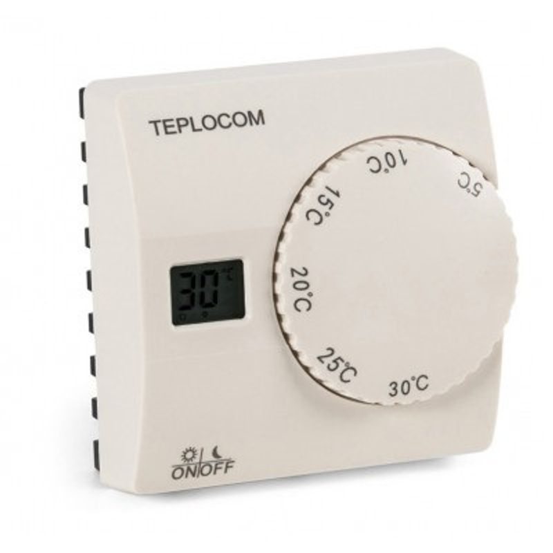 Термостат комнатный проводной Teplocom  реле 250В LCD-дисплей TS-2AA/8A