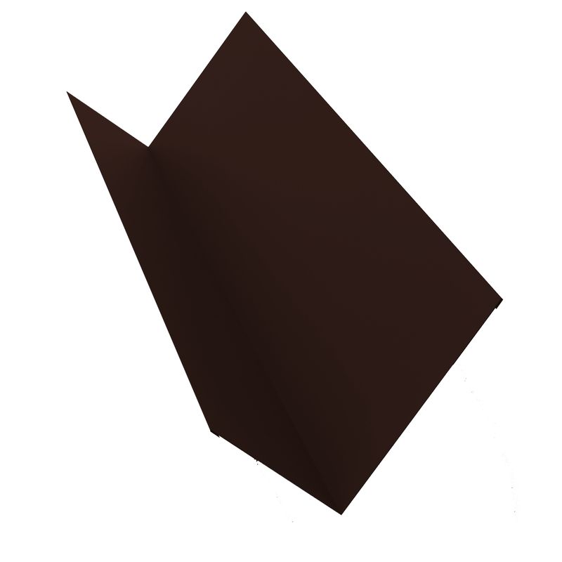 Планка примыкания верхняя 250х150х2000 (ПЭ-8017-0,45мм) шоколад