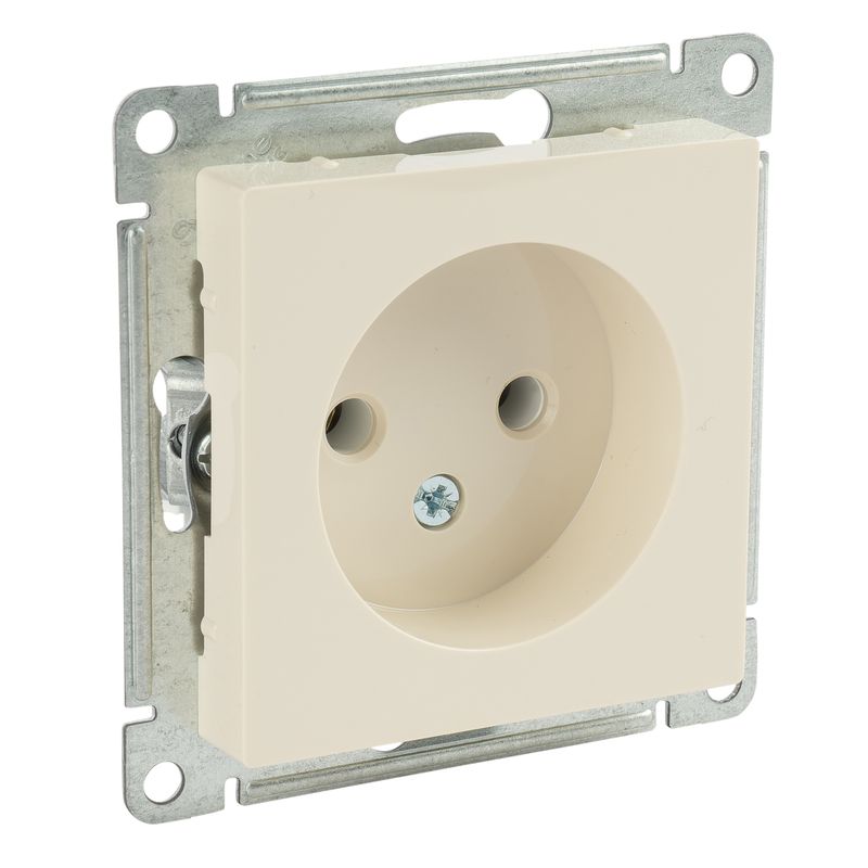Механизм розетки без заземления AtlasDesign бежевый IP20 Systeme Electric