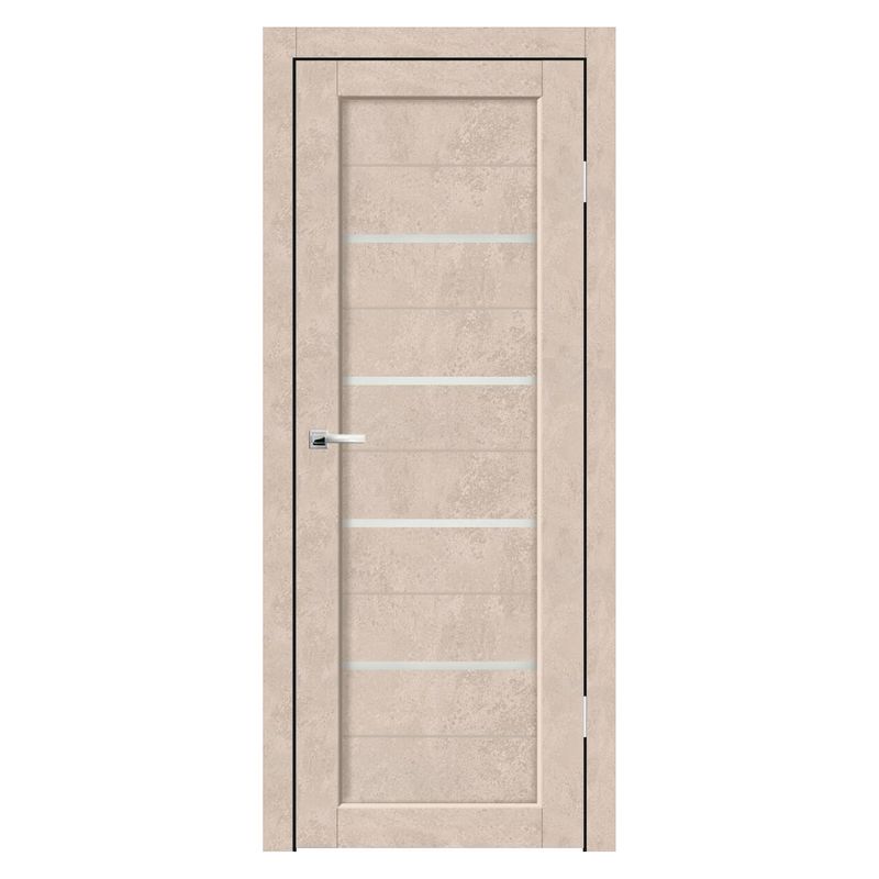 Полотно дверное остекленное Синержи Лада 800x2000 мм бетон бежевый_1