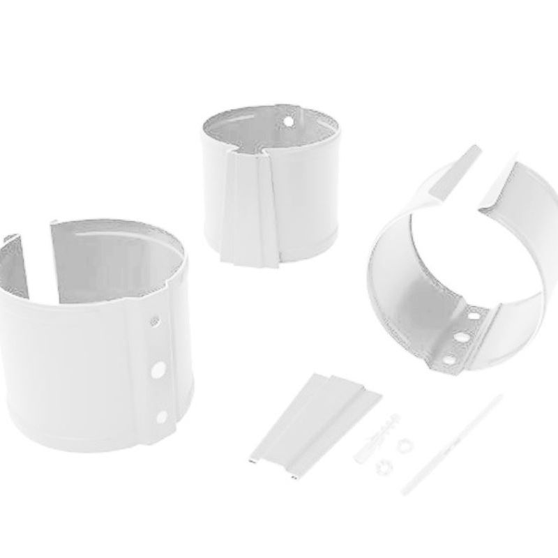 Держатель трубы на кирпич сигнально-белый RAL 9003 OSNO 125х90 мм