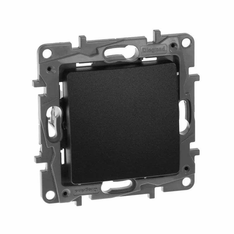 Механизм переключателя проходного одноклавишный Etika антрацит IP20 Legrand