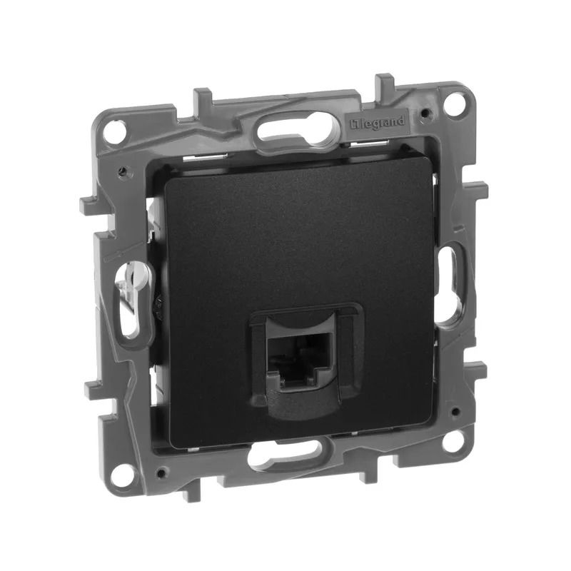 Механизм розетки компьютерной RJ45 5E Etika антрацит IP20 Legrand
