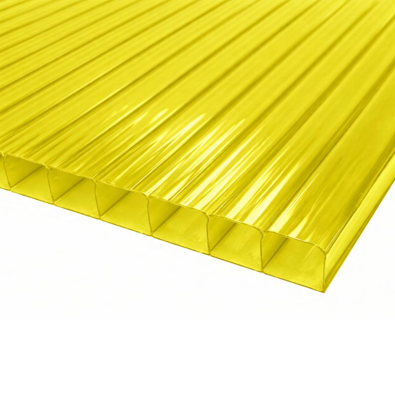 Поликарбонат сотовый желтый 4мм 2,1х6м 0,47кг/м² Rational