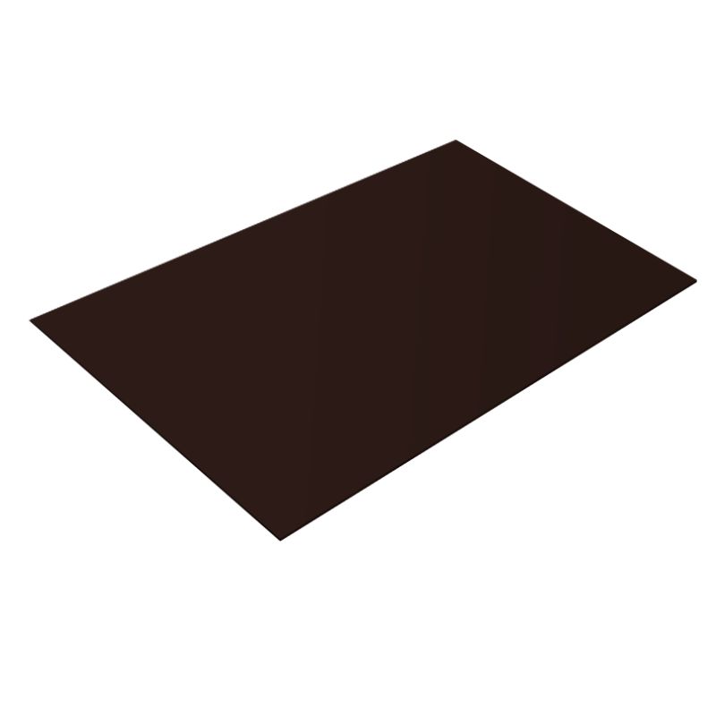 Лист плоский 1250х2000 0,45 коричневый шоколад