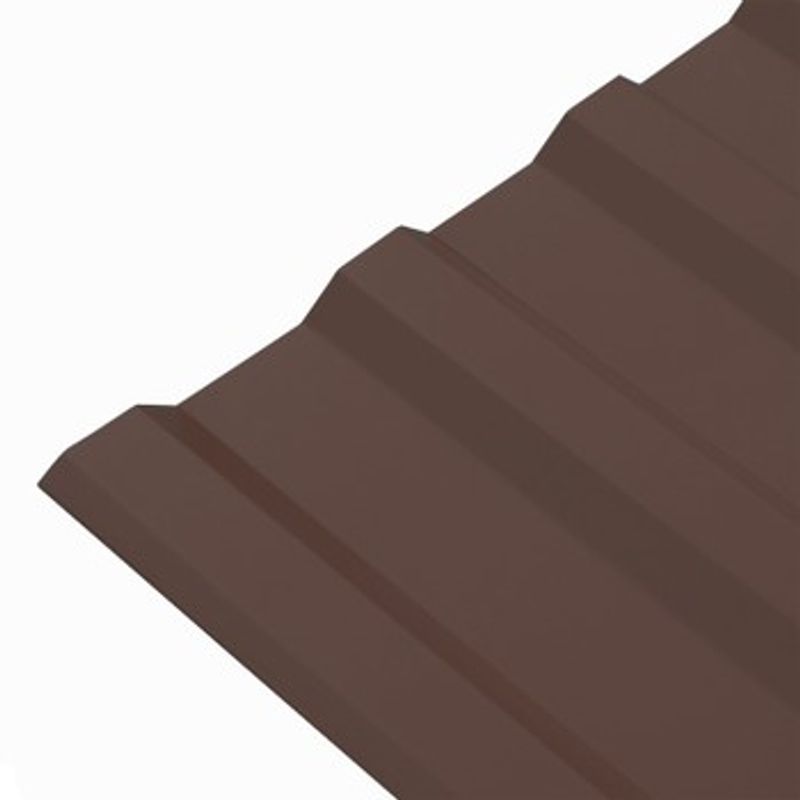 Профнастил МП-20 1150х2000 (ПЭ- RAL-8017-0,35 мм) коричневый шоколад
