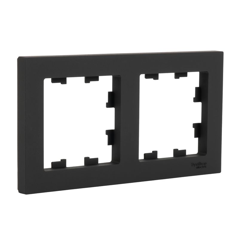 Рамка двухместная AtlasDesign карбон IP20 Systeme Electric
