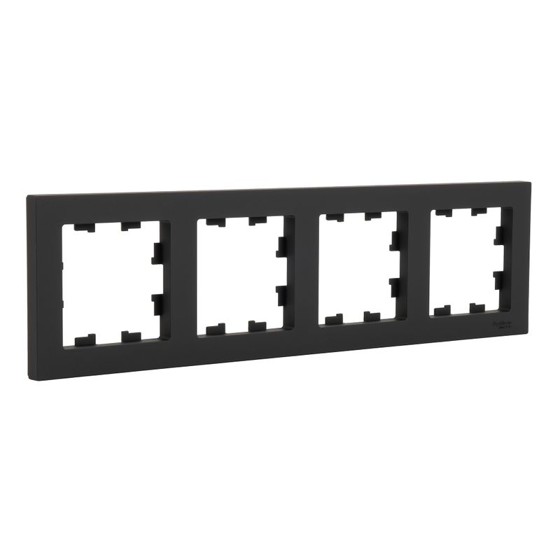 Рамка четырехместная AtlasDesign карбон IP20 Systeme Electric