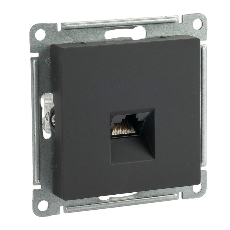 Механизм розетки компьютерной RJ45 5E AtlasDesign карбон IP20 Systeme Electric