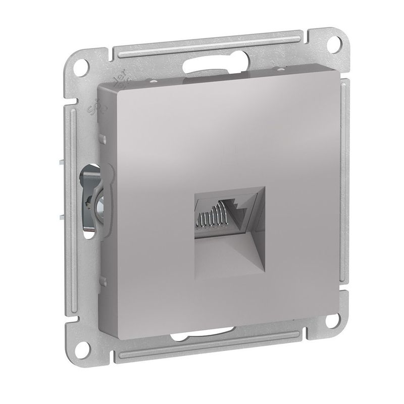 Механизм розетки компьютерной RJ45 5E AtlasDesign алюминий IP20 Systeme Electric