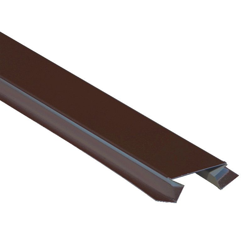 Планка угла внутреннего сложного коричневый шоколад 75х3000 мм