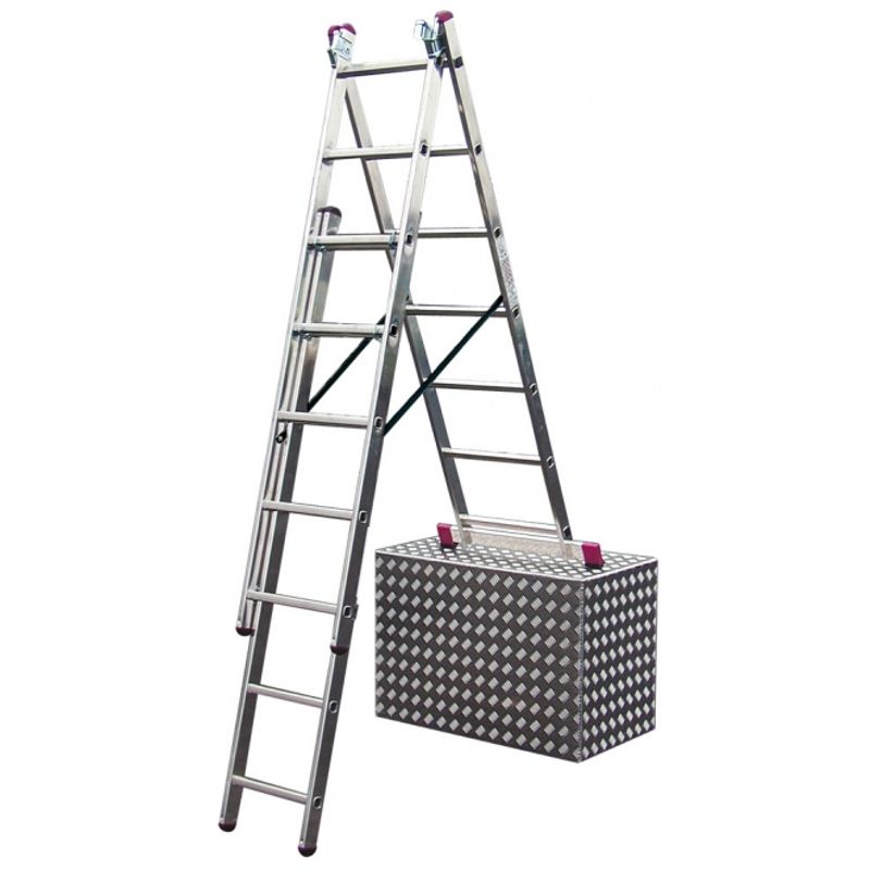 Лестница Corda 3х8 алюминиевая с функцией лестничных пролетов