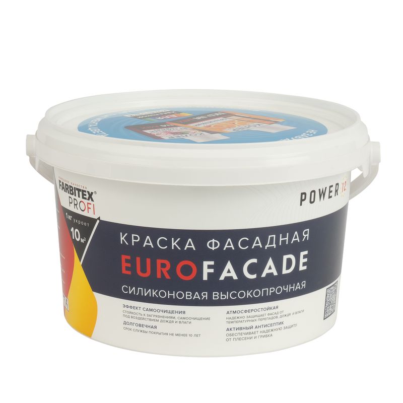 Краска фасадная EuroFacade матовая 2л Farbitex