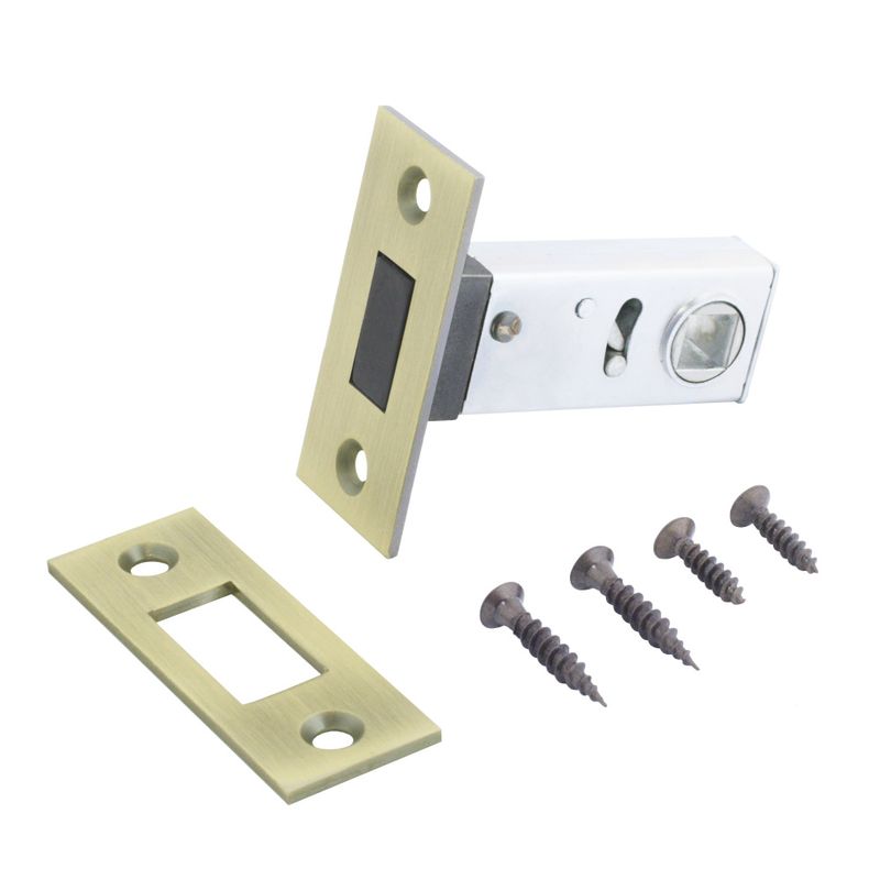 Защёлка Аллюр Арт матовая бронза магнитная без ручек L50-8M, комплект