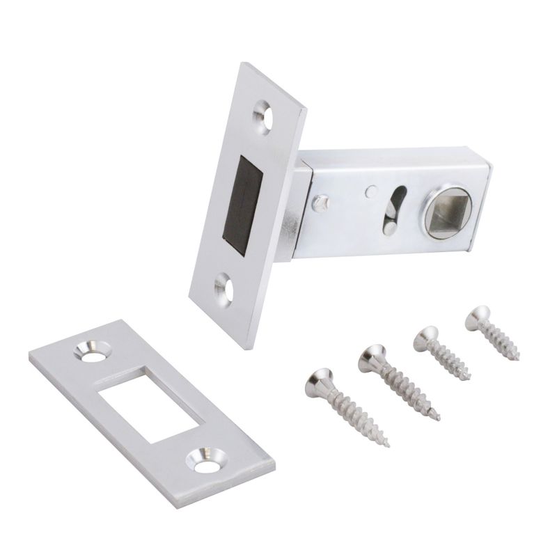 Защёлка Аллюр Арт хром магнитная без ручек L50-8M, комплект