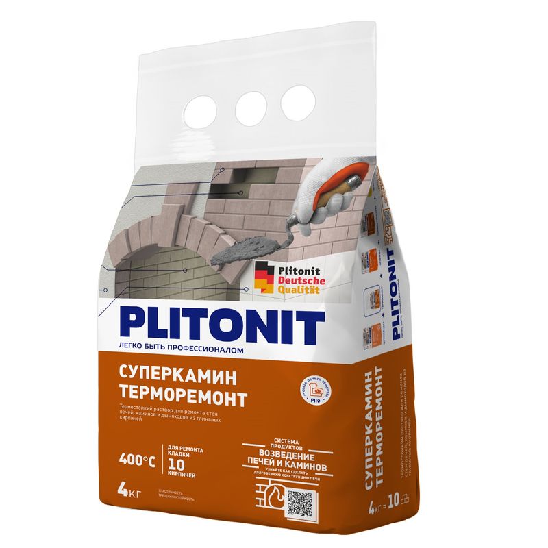 Ремонтный состав для печей и каминов Plitonit 4 кг