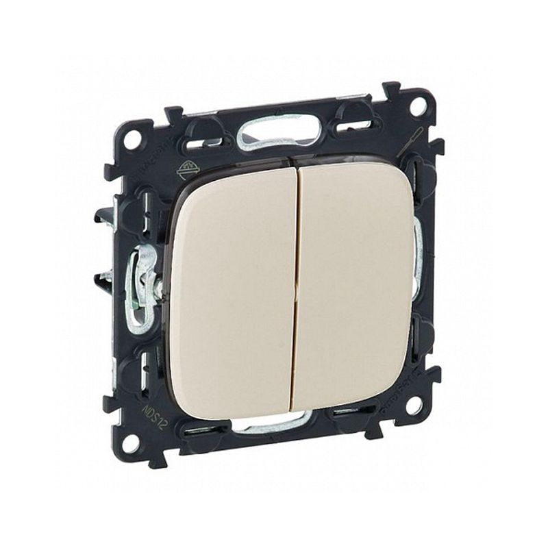 Механизм выключателя 2-клавишный Legrand Valena Allure, слоновая кость