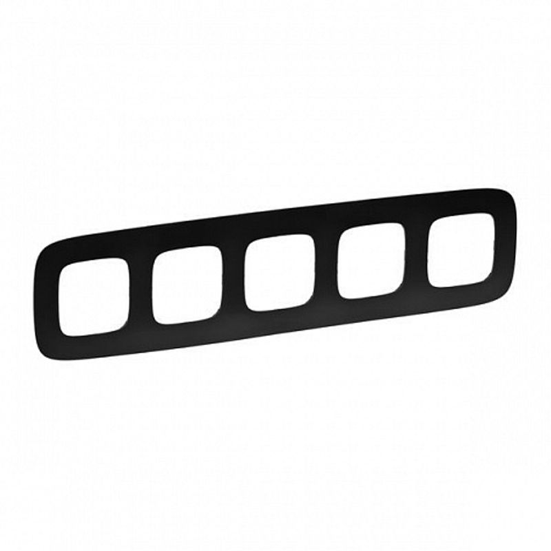 Рамка 5-местная Legrand Valena Allure, черная матовая