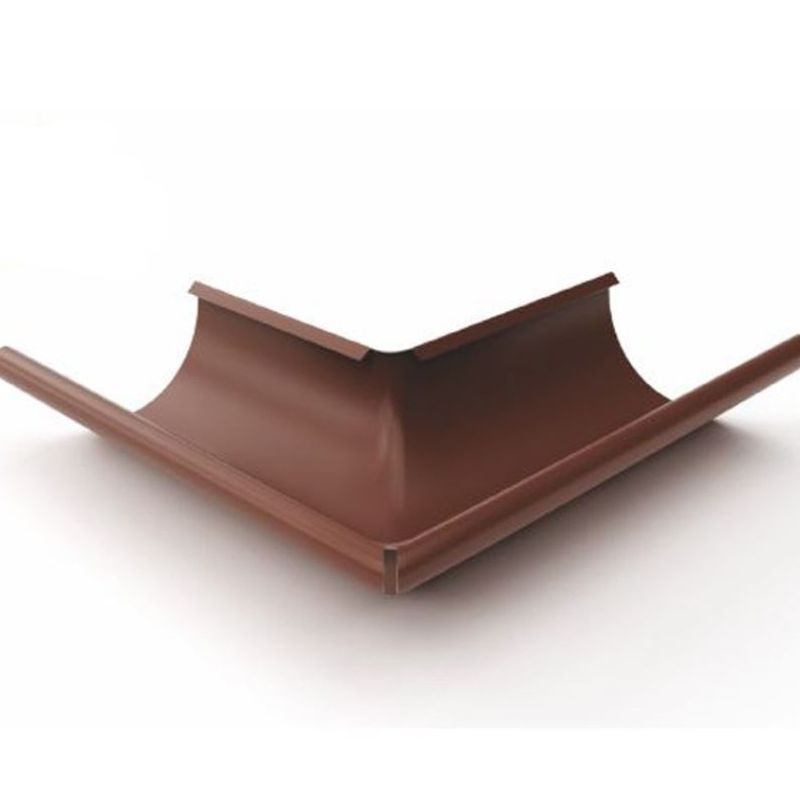 Угол желоба наружний шоколад RAL 8017 OSNO 125х90 мм 90°