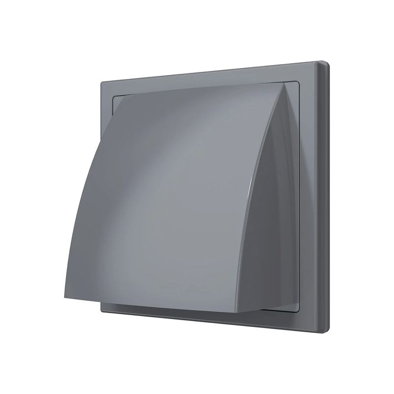 Выход стенной вытяжной с обратным клапаном D100 серый 1515К10ФВ ...