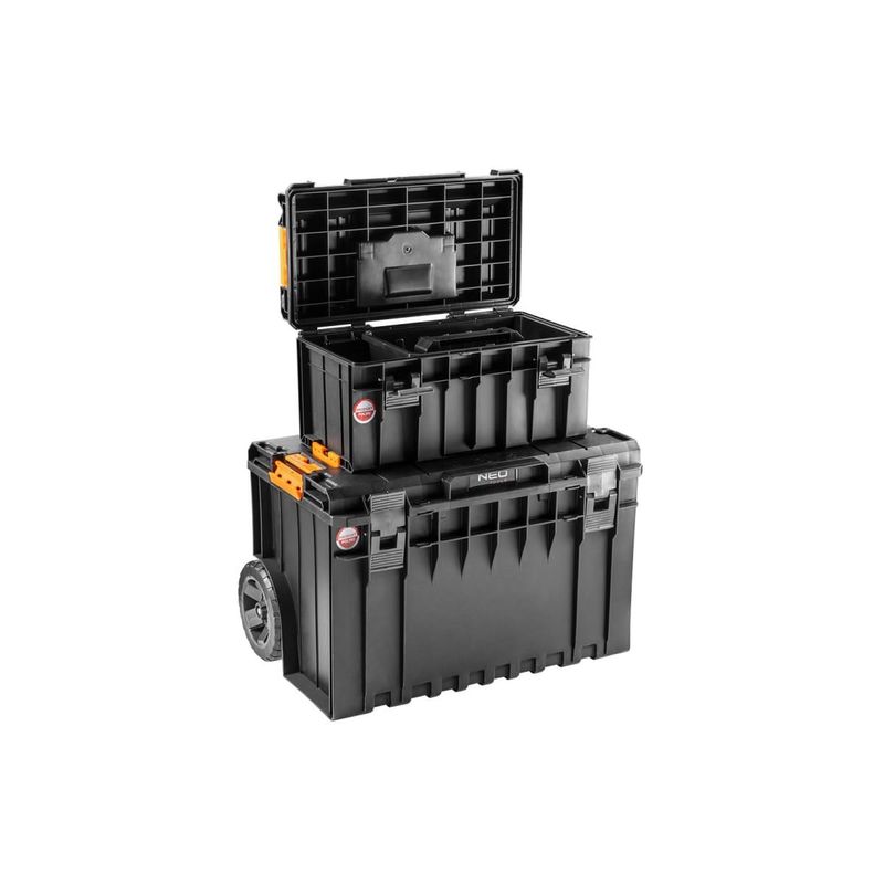 Ящик для инструментов модульный на колесах NEO Tools телескопическая ручка, 59х46х75 см, modular system 