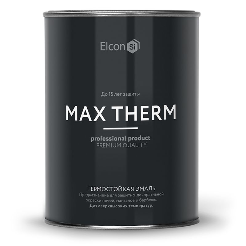 Эмаль термостойкая Elcon до +400°С серая 0,8 кг