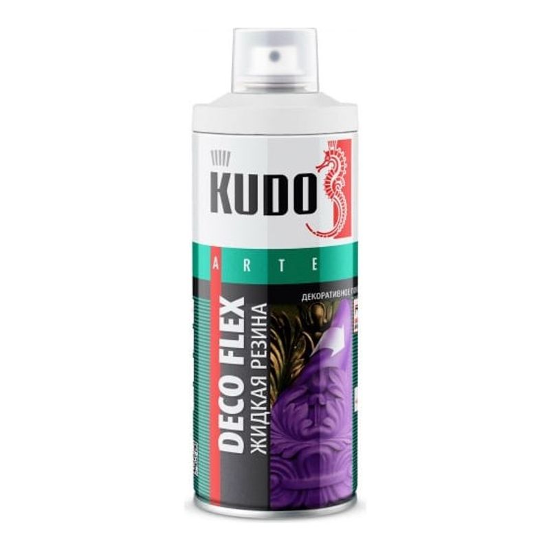 Краска для декоративных работ Kudo Deco Flex жидкая резина прозрачная 0,52 л