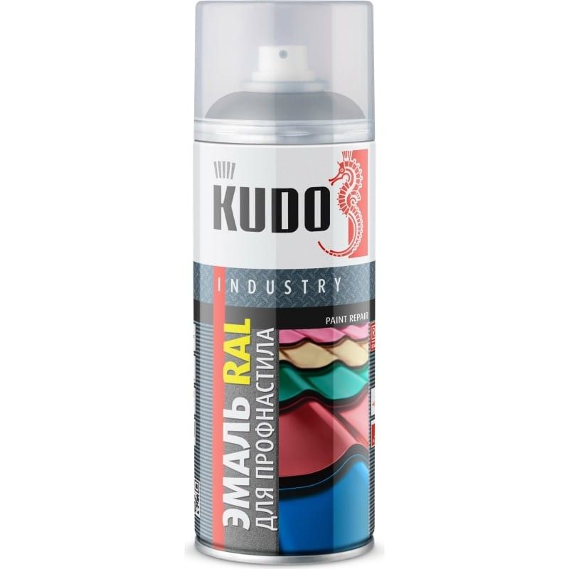 Эмаль аэрозольная Kudo для профнастила серый графит 0,52 л