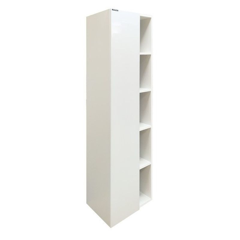 Шкаф пенал подвесной Comforty Милан 40 белый глянцевый