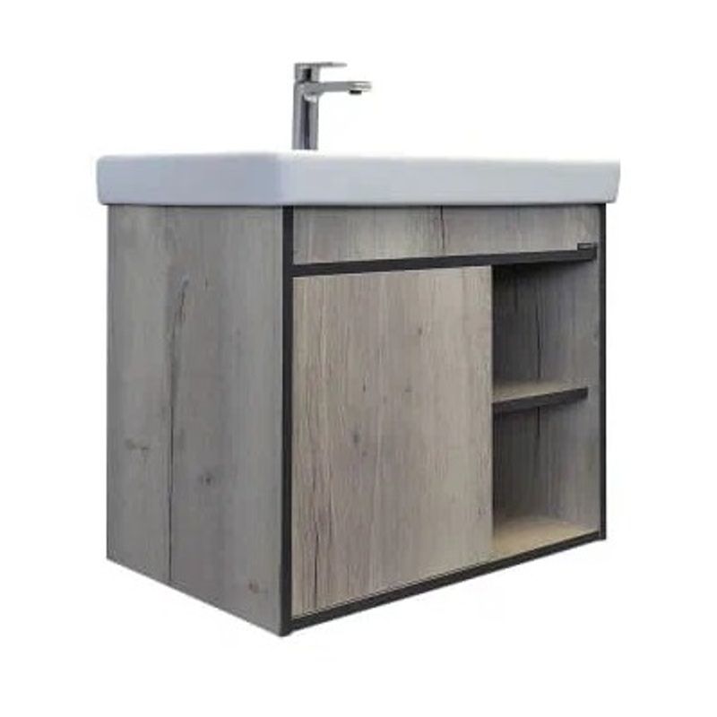 Тумба Comforty Вена-70 дуб дымчатый с раковиной Адриана 70 00-00008929CF