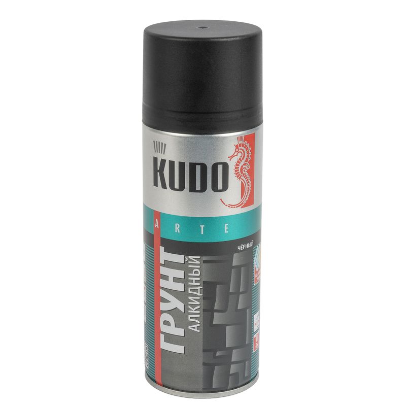Грунт аэрозольный алкидный Kudo черный 0,52л