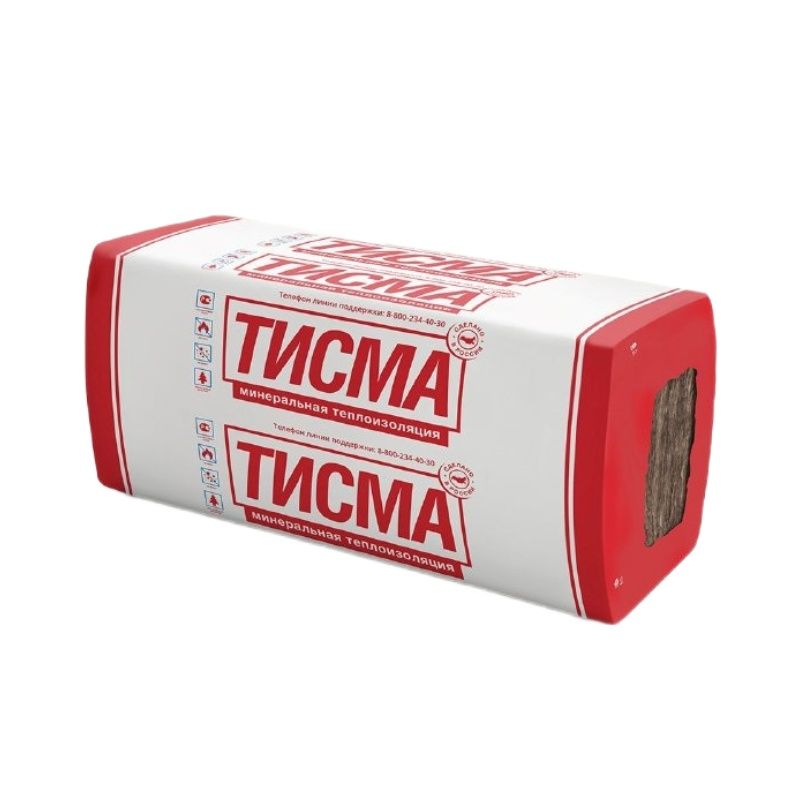 Утеплитель 1300х600х100мм Тисма λ38 6,2м²