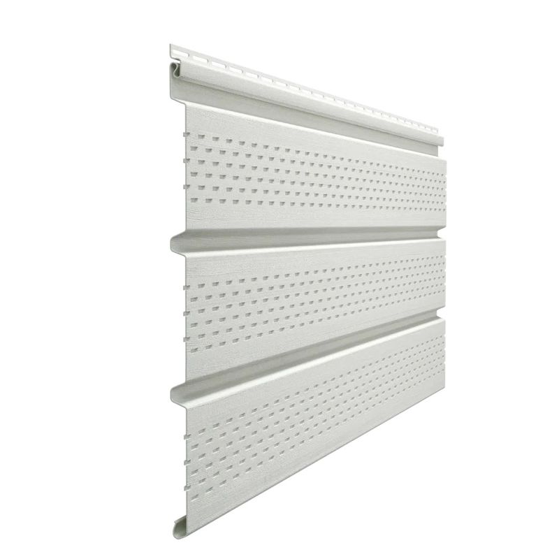 Софит ПВХ Docke Standard с полной перфорацией пломбир 305х3000 мм