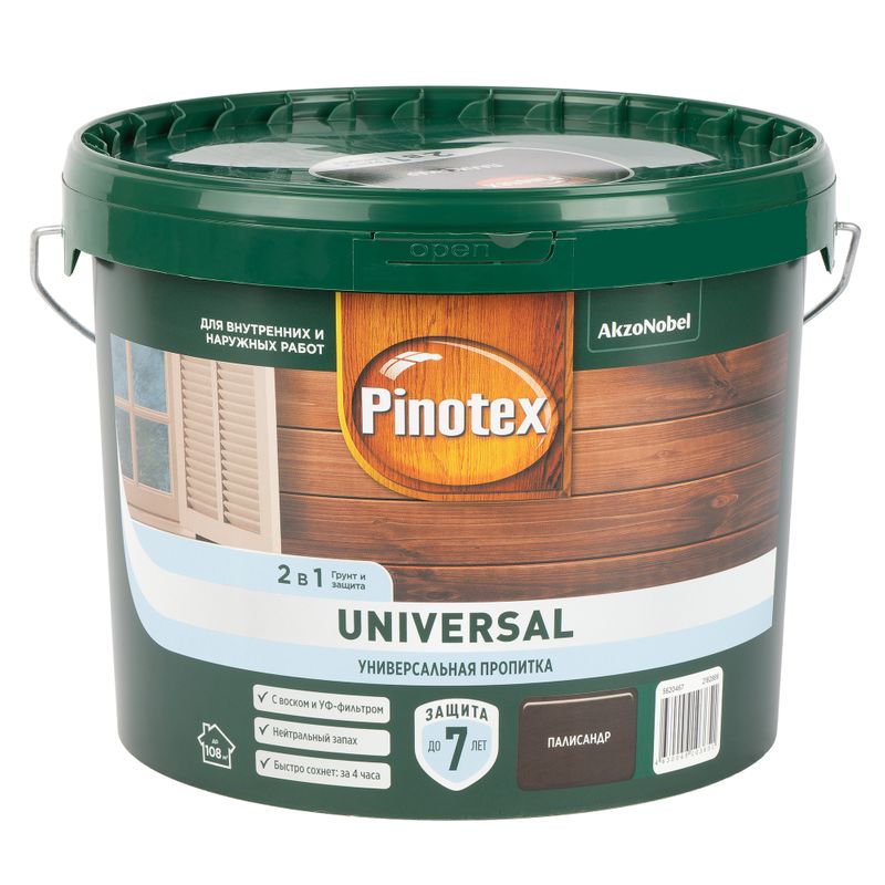Пропитка 2в1 Pinotex Universal палисандр полуматовая 9л