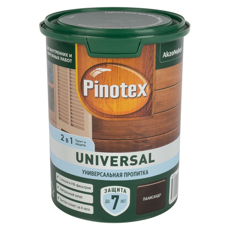 Пропитка 2в1 Pinotex Universal палисандр полуматовая 0,9л