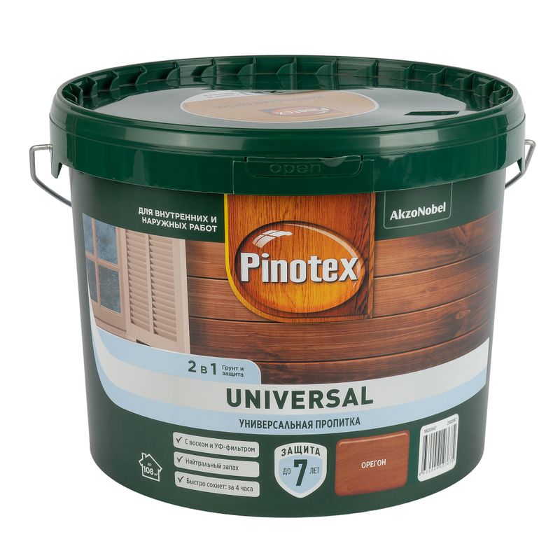 Пропитка 2в1 Pinotex Universal орегон полуматовая 9л