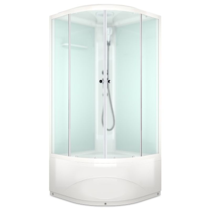 Душевая кабина Domani-spa Delight Slim низкий поддон 100х100см стекло матовое 4мм